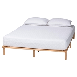 Baxton Studio Calhoun Japandi Queen Size Bed Frame